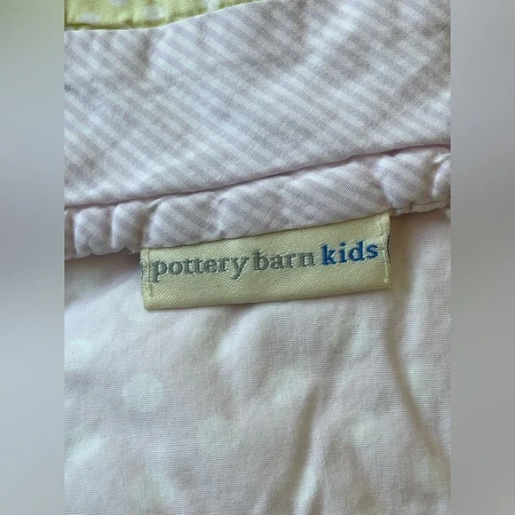 Pottery Barn Kids Reversible Floral Quilt Embroidered Full Double 84x84
